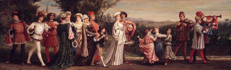 Elihu Vedder Wedding Procession oil painting image